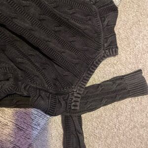 Black Cable Knit Sweater
